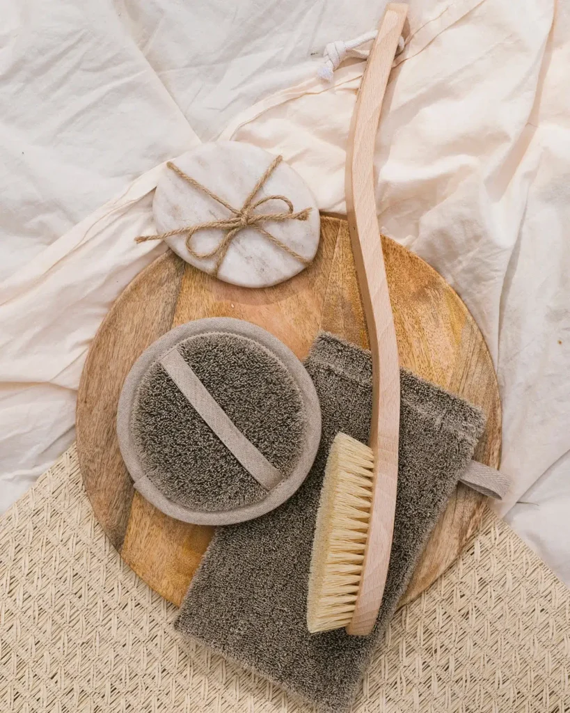 Myjka krążek do peelingu ciała natural black