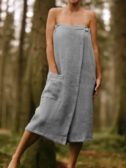 pareo do sauny wafel natural grey
