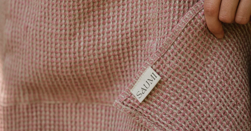 pareo do sauny damskie wafel natural raspberry